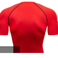 Camiseta De Compresión Para Hombre Fitness Entrenamiento Correr Quick Drying Manga Corta Deporte Camiseta De Gimnasio - details 8