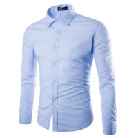 Camisa De Manga Larga Para Hombre En 14 Colores Solidos Estilo Casual Moda Candy Color Para Uso Diario Primavera Y Verano - details 17