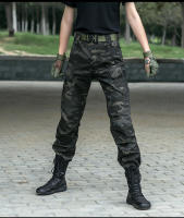 Pantalones Tácticos IX7 Para Hombre Marrones Caqui Pantalones De Camuflaje Para Entrenamiento Al Aire Libre Con Múltiples Bolsillos Para Otoño E Invierno - details 4