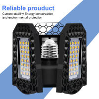 Bombilla LED E27 220V Para Garage Y Estudio Plegable Deformable 110V E26 40W 60W 80W Luz Fría/Cálida Blanco Para Iluminación De Casa Y Workshop - details 1