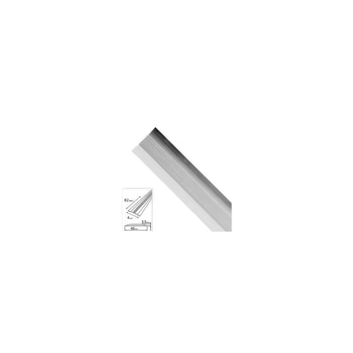 Tapajuntas Adhesivo para Moquetas Metal Plata 82,0 Cm - Wolfpack - 1