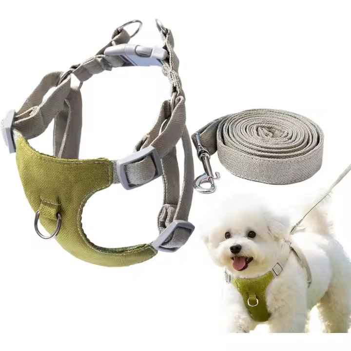 Arnés para Perros, Chaleco Oxford with ASA de control, Diseño antiestrangulamiento ajustable, para Aventuras al Aire Libre, juego de Correa para mascotas de razaspequeños, medianas y grandes, Equipo Seguro para caminar, entrenamiento y Viajes. - 1
