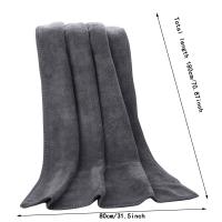Toalla De Baño Grande Absorbente Para Salon De Belleza Y Hogar Color Gris Para Adultos Y Hombres Tamaño 80x180 Peso 430g - details 2