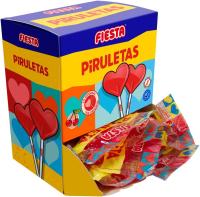 Piruletas Corazon Fiesta Cereza - Caja 20 unid - Piruletas  Corazon Sabor Cereza - Edicion Especial 20 Unidades - Ideal Regalo - details 0