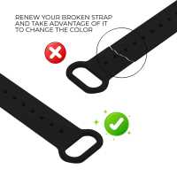 Ociodual Correa de Recambio Compatible con Xiaomi Smart Band 8 Active/Redmi Smart Band 2, de color Negro, Pulsera de Repuesto de Silicona Suave Flexible Sport Goma Transpirable - details 2
