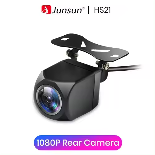 Junsun Cámara de visión trasera para automóvil, resolución 1080P, visión nocturna, impermeable, ángulo amplio de 120°, marcha atrás, accesorio de estacionamiento - 1