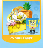 SpongeBob Patrick Star Bloques De Construcción DIY Casa De Piña Y Fresa Con Luz Decoración De Escritorio Juguetes Para Niños - details 4