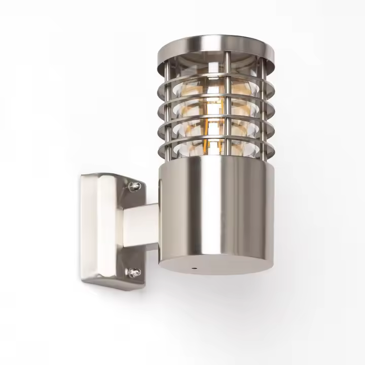 Ledkia Lámpara de Pared Exterior Acero Inoxidable Cloony Gris - 1
