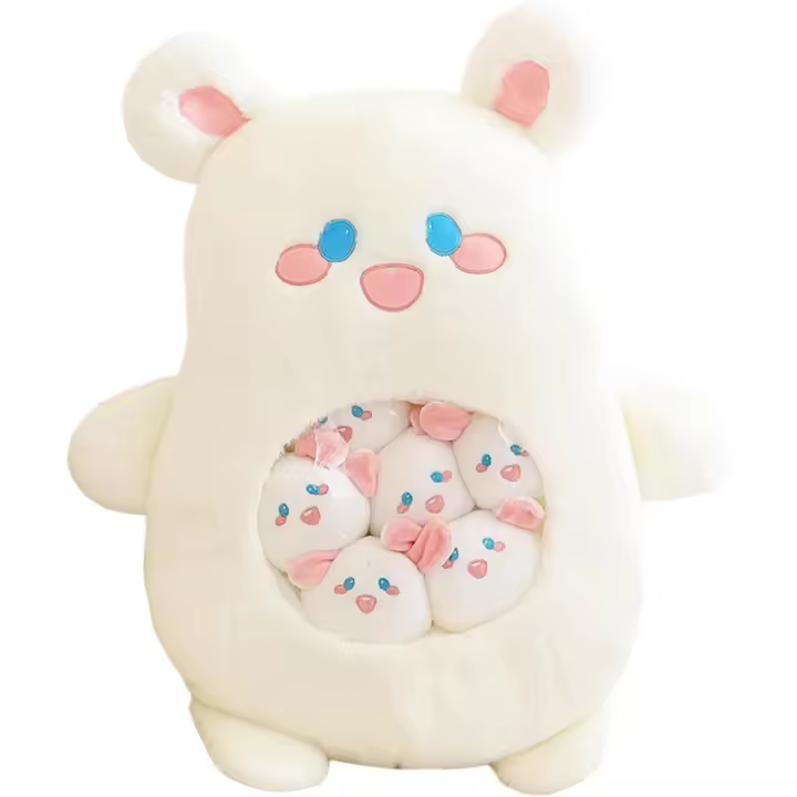 Lindo muñeco de peluche, almohada, juego de animales de peluche, juguete creativo para niños (conejo) - 1