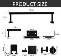 Juego de barra para toallas de baño, toallero de acero inoxidable 304, soporte para papel de cocina, jabonera, juego colgante para baño - details 0