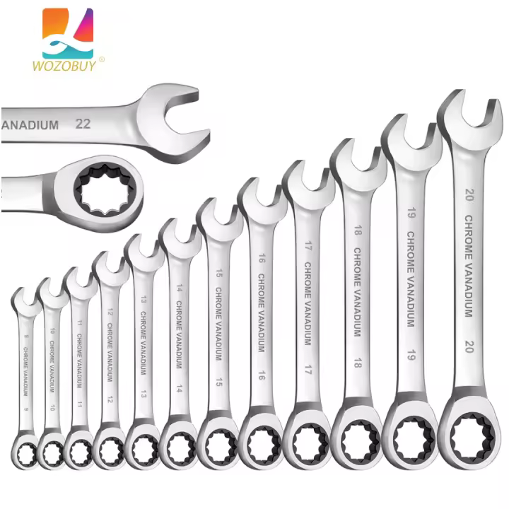 Juego De Llaves De Encastre Con Cabezal Ratcheting 1Pc Tamaño 6-30mm Acero Cromo Vanadio Herramientas Manuales Universales Para Reparación De Coches - 1