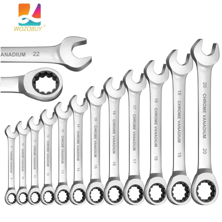 Juego De Llaves De Encastre Con Cabezal Ratcheting 1Pc Tamaño 6-30mm Acero Cromo Vanadio Herramientas Manuales Universales Para Reparación De Coches - 1