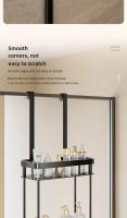 Rack De Almacenamiento Para Baño Colgante Sobre Puerta Caddy De Ducha Doble Capa Organizador De Estante De Ducha Moderno Y Sencillo - details 4