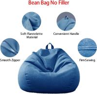 Beanbag Funda para sofá Lazy Recliner Funda para sofá Fundas para sillas de Tela Fundas para Sillas sin barro Puf para asiento Puff Tatami Muebles de salón (Azul, 70 × 80 cm) SSIT - details 0