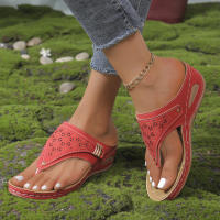 Chinclas de Verano with Costura, Tacón de cuña, Suela Gruesa, para el pie - details 10