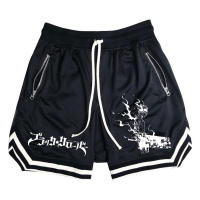 Shorts De Baloncesto Anime Black Clover Para Hombre Estampado De Rayas Shorts De Deporte Y Gimnasio Transpirables Para Entrenamiento Y Ejercicio - details 4