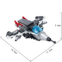 COGO Transformación De Robot a Avión Juguetes De Bloques De Construcción Serie Militar Regalo Para Niños (774 Piezas) - details 14