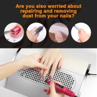 40W profesional manicura Mesa aspiradora, Polvo de uñas de succión colector de uñas herramienta de La máquina de Arte de uñas with 2 ventiadores DE MANICURA - details 3