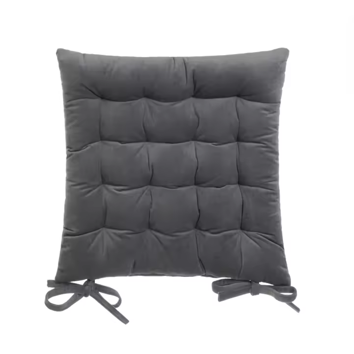 PLUSHOME COJÍN SILLA BURN OUT VELVET  40 X 7 X 40 CM,FUNDA: 100% POLIÉSTER. GRAMAJE FUNDA: 200 GR/M2. RELLENO: 100% FIBRA PP. 260 GR. LAZOS DE 30 CM. - 1