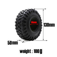 Pneumáticos De Goma Para RC 130MM 2.2" Para Rock Crawler 1:10 Axial SCX10 Canyon Trail 105Rims TRX4 TRX6 #8174 Accesorios De Coche - details 1