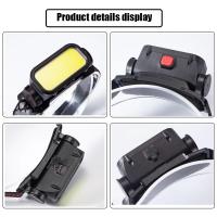 Lámpara Frontal LED COB Super Brillante Con Batería Integrada Recargable Por USB Fuente De Luz Potente Impermeable Para Camping Y Actividades Al Aire Libre - details 6