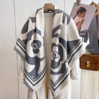 Bufanda De Cashmere Imitación Para Mujer Invierno Caliente Envoltura Suéter De Seda Algodón Cuadrado Moda Chal De Cuello - details 5