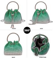 Monedero con cristales brillantes y diamantes de imitación para mujer, bolso de mano brillante, bolso cruzado para boda, fiesta de graduación - details 0