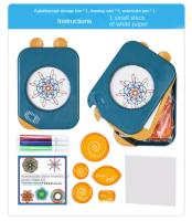 Juego De Dibujo Spirograph 27Pcs Con Círculos Interlockeados Y Bolígrafos Accesorios De Pintura Diseños Espirales Regla Geométrica Juguetes Para Niños - details 4