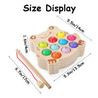 Juego De Pesca Magnético De Madera Para Niños Juguetes Inteligentes Montessori De Desarrollo Motor Fine Y Juego De Rol Tema Animales Y Naturaleza Regalo Para Niños Y Niñas - details 17