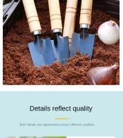 Mini Shovel De Jardín Herramienta Multifuncional De Acero Inoxidable Con Mango De Madera Para Rascar Y Aclarar La Tierra - details 7