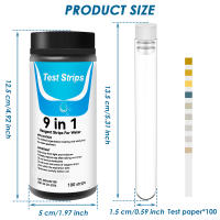 100Pcs Pruebas De Agua Para Acuario 7/9 En 1 Kit De Pruebas Para Tanque De Peces Cloruro Dureza Alcalinidad Total Carbonato pH - details 0
