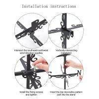 Decoración De Hierro Forjado Para El Hogar Y Jardín Vela Del Viento Negra Simulación Bruja Arte Para Techo Decoración De Ramadán Estilo Nuevo - details 9