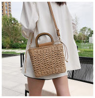 Bolso de Mujer JIOMAY 2023 Verano Bolsos de Mano de Diseñador Bolso de Hombro de Playa con Mango de Madera Cierre de Cordón Tejido de Poliéster - details 13