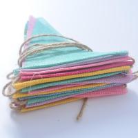 Banderines De Lienzo Vintage Colorido De 4M Para Decoración De Cumpleaños Fiesta Bunting De Seda Con Bandera Feliz Cumpleaños - details 0