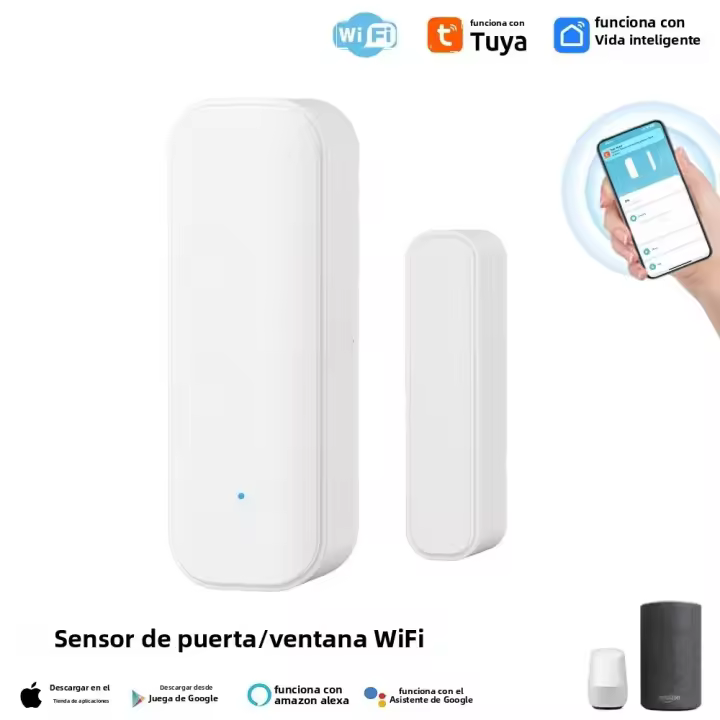 Sensor De Puerta Y Ventana WiFi Zigbee Tuya Con Batería Sistema De Seguridad Inteligente Para El Hogar Control Por Voz a Través De Alexa Y Google Home - 1