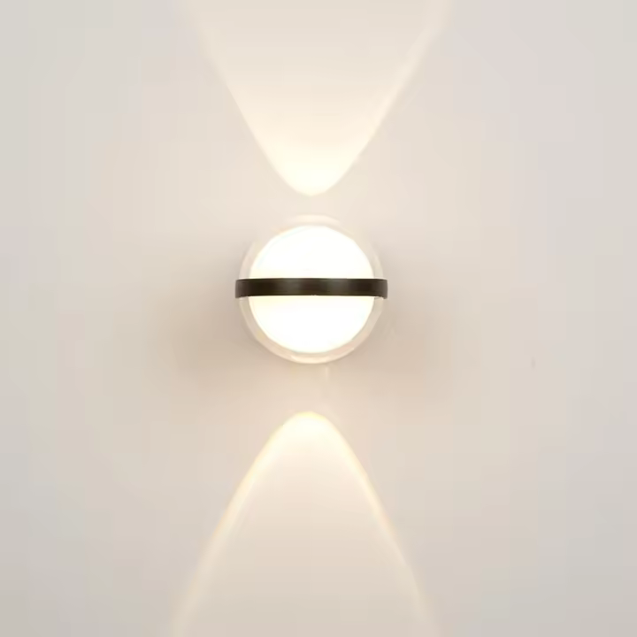 Lámpara De Pared Exterior Impermeable IP65 Moderna Para Jardín Y Pasillo Interiores Lámpara Circular Iluminación Exterior Con Bombillas Incluidas Instalación Auto-Contenida - 1
