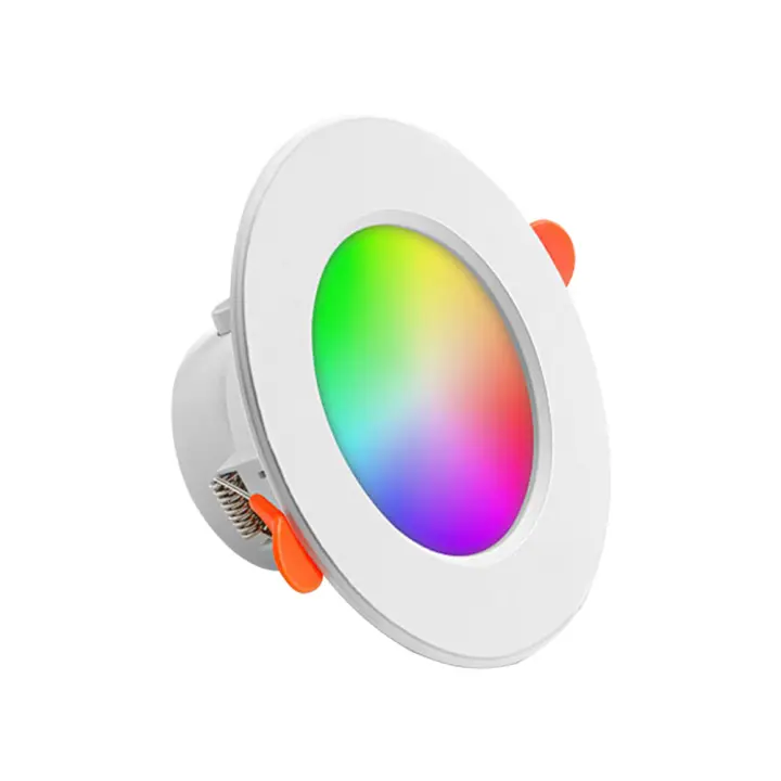Lámpara LED Downlight Inteligente Bluetooth 10W RGB+CW+WW Dimmable Compatible Con Alexa Y Google Home Cambio De Luz Caliente Fría - 1