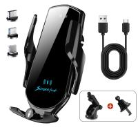 15W Qi Cargador Inalámbrico Coche, Wireless Car Charger Soporte Móvil con Carga Rápida con Suction Cup Base Y Bloqueo Automático Rápida Salida de Aire para iPhone,Galaxy y Otros - details 0