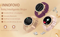Reloj Inteligente Mujer,2025  1.32" Diamond Smartwatch Redondo con Llamadas Bluetooth 150+ Modos Pulsómetro Monitor de Sueño Podómetro Calorías, Fitness Tracker para Android iOS - details 1