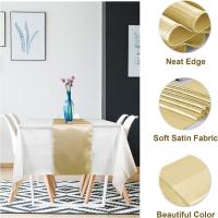 Mantel Desechable De Plástico Satinado Con Corredor De Mesa Para Fiesta De Cumpleaños En Blanco Y Dorado Con Puntos - details 2