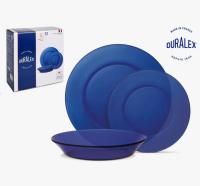 Duralex - Vajilla completa 12 Piezas de Vidrio Templado Azul Marino, Incluye 4 Platos Llanos de (23,5 cm), 4 Platos Hondos de (19,5 cm) y 4 Platos de Postre de (19 cm)  Diseño clásico Calidad de confianza - details 4