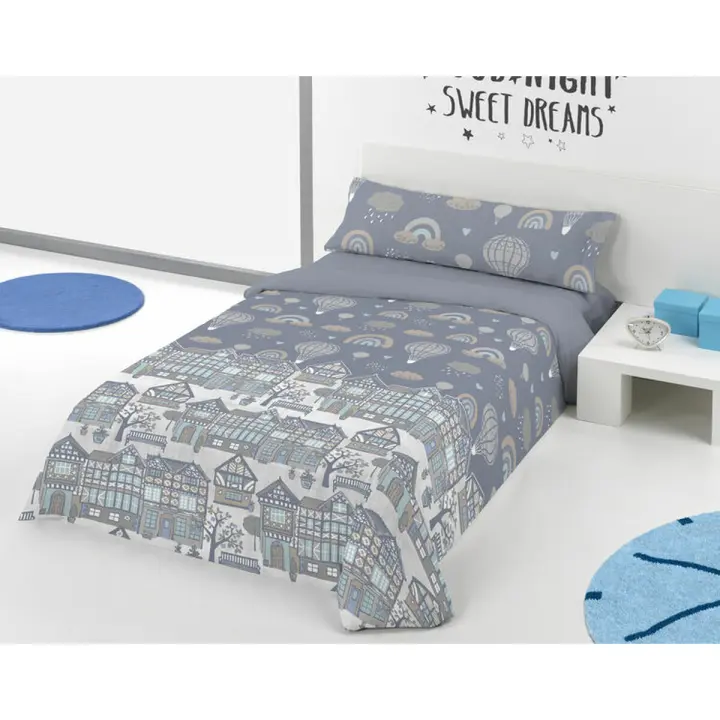 Funda Nórdica Pierre Cardin GLOBOS Azul 144 Hilos 150 x 230 cm - 1