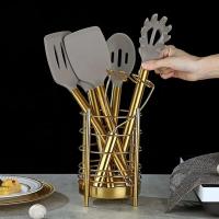 Juego De Utensilios De Cocina De Acero Inoxidable Y Silicona Incluye Espátulas Cucharas Y Pinzas De Silicona Para Barbacoa Accesorios De Cocina De Alta Calidad - details 3