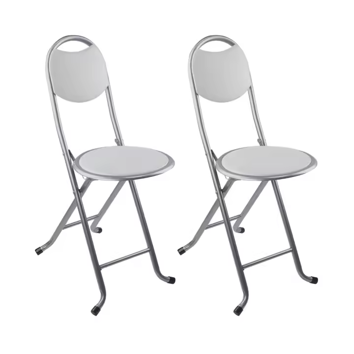 Pack 2 Taburetes Plegables con Respaldo 32x36x73.5cm 7house - 1