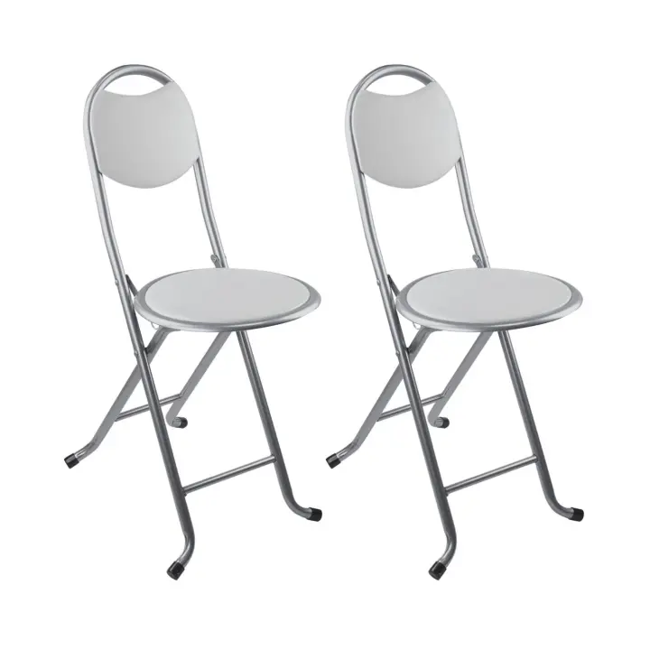 Pack 2 Taburetes Plegables con Respaldo 32x36x73.5cm 7house - 1