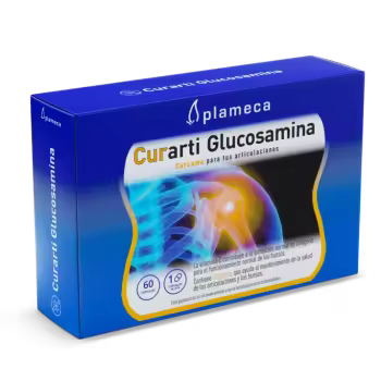 Plameca Curarti Glucosamina 60 Cápsulas | Suplemento para la Salud Articular con Glucosamina, Condroitina y Cúrcuma | Mejora la Movilidad y Reduce el Dolor Articular | Sin Gluten ni Lactosa - 1