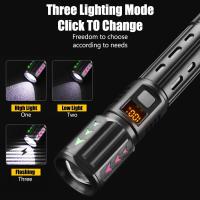 Linterna LED Recargable Portátil De 1500W Con Batería Integrada Impermeable Luz De Torcha Alta Potencia Para Exteriores - details 16