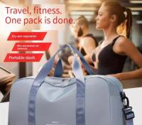 Bolsa de gimnasio para hombres y mujeres, bolsa de viaje, bolso de mano, con compartimento para zapatos y compartimento húmedo, bolsa deportiva de gran capacidad para viajes, fitness, yoga, rosa - details 1