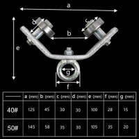 Gancho De Acero Con Rodamiento Circular Para Levantamiento De Cables Resistentes Y Angulares Soporte Para Alambre De Acero Pulley De Angulo 40/50 Herramienta Manual - details 2