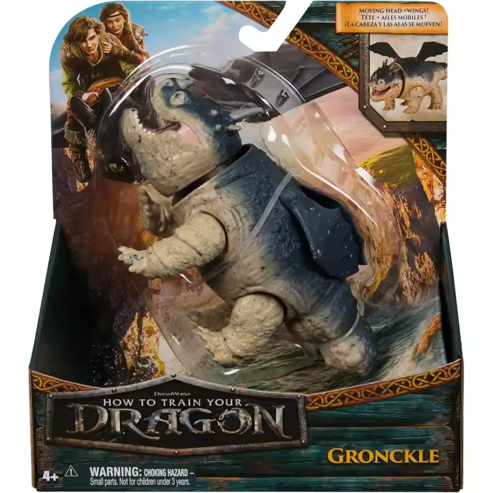 Dragons DreamWorks How To Train Your, Gronckle, 5” Dragon Action Figure, Kids Toys for Boys Ages 4 and up, Multicolor (Spin Master 6074019) - 1